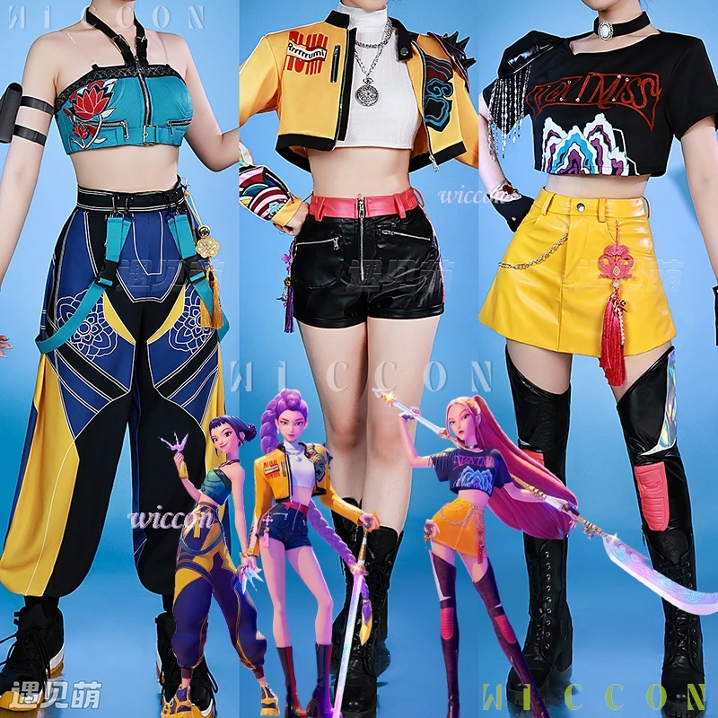 Huntrix K-Pop Mira Rumi Zoey Demon Hunters Stage Cosplay Clothes Costume Wig Halloween Women Girl Group Idol Roleplay New Outfit
Huntrix K-Pop Mira Rumi Zoey Demon Hunters Stage Cosplay Clothes Costume Wig Halloween Women Girl Group Idol Roleplay New Outfit