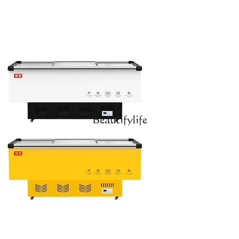 FG282.1 meters long display freezer commercial fresh-keeping frozen transparent glass horizontal island cabinet
FG282.1 meters long display freezer commercial fresh-keeping frozen transparent glass horizontal island cabinet