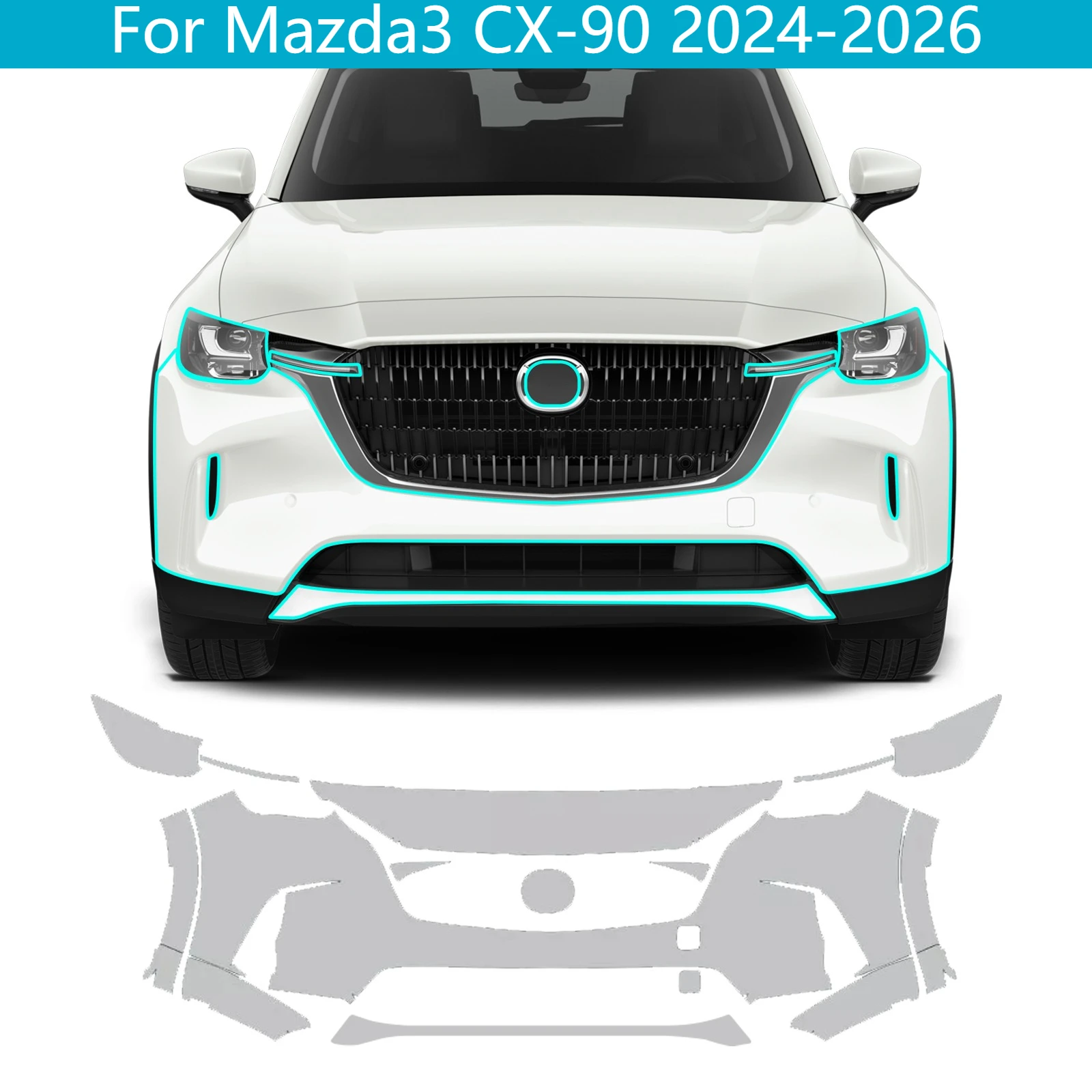 TPU For Mazda3 CX-90 2024-2026 Precut Invisible Paint Wrap Self Healing Scratch Exterior Protective Modification Car Accessories
TPU For Mazda3 CX-90 2024-2026 Precut Invisible Paint Wrap Self Healing Scratch Exterior Protective Modification Car Accessories