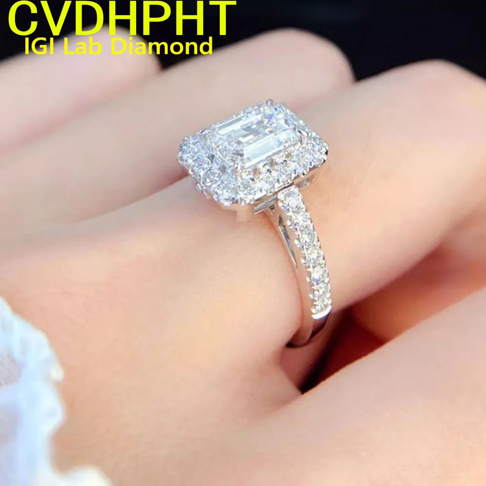 IGI Lab Growing Diamond Ring Emerald shape D Color1 2 3Ct Real Platinum PT950 Ring Diamond wedding ring Factory Engagement Ring
IGI Lab Growing Diamond Ring Emerald shape D Color1 2 3Ct Real Platinum PT950 Ring Diamond wedding ring Factory Engagement Ring