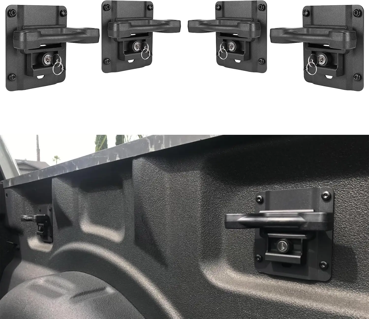 4Pcs Truck Bed Tie Down Anchors Boxlink Cleats & Plates Compatible with Ford F150 F250 F350 & Raptor 2015-2024 2025
4Pcs Truck Bed Tie Down Anchors Boxlink Cleats & Plates Compatible with Ford F150 F250 F350 & Raptor 2015-2024 2025