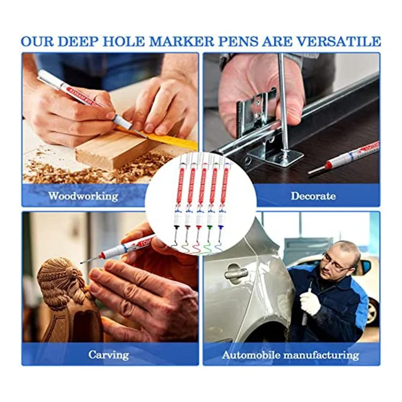 【Superdeals】60Pcs Multipurpose Deep Hole Marker Pens For Woodworking Hardware Decoration Construction
【Superdeals】60Pcs Multipurpose Deep Hole Marker Pens For Woodworking Hardware Decoration Construction
