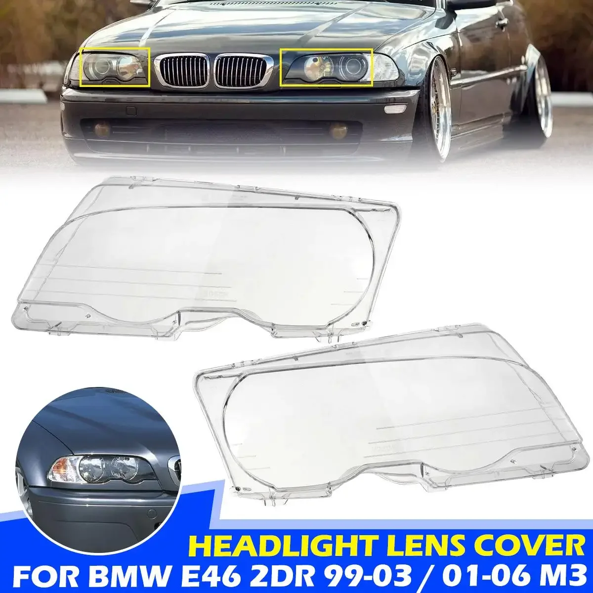 Для BMW E46 2 двери 1999-2003 M3 2 двери 2001-2006 1 пара передних фар, крышка объектива, прозрачная крышка фары, прозрачный абажур
Для BMW E46 2 двери 1999-2003 M3 2 двери 2001-2006 1 пара передних фар, крышка объектива, прозрачная крышка фары, прозрачный абажур