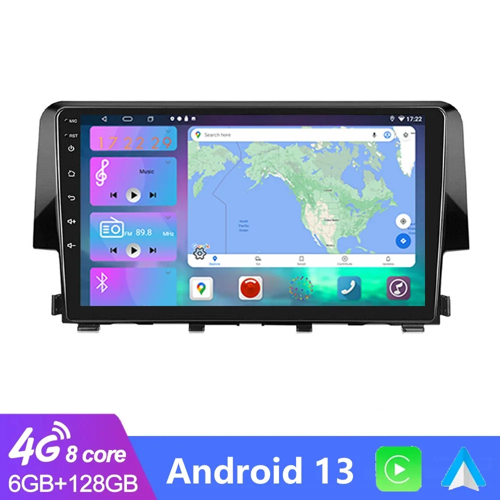 For Honda Civic 10th 2016-2019 2020 2021 Android 13.0 Car radio Multimedia Video Player 2din wireless Carplay GPS Navi Stereo
For Honda Civic 10th 2016-2019 2020 2021 Android 13.0 Car radio Multimedia Video Player 2din wireless Carplay GPS Navi Stereo