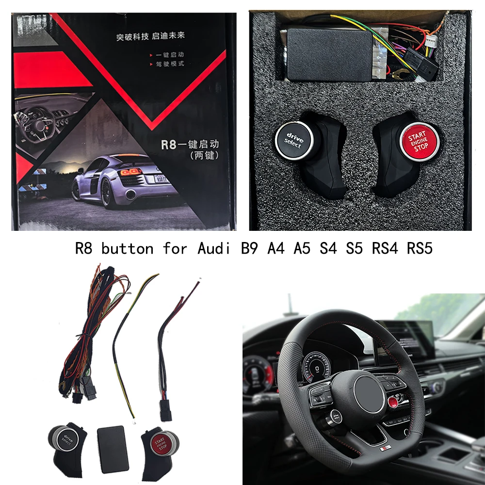 R8 button for Audi B9 A4 A5 S4 S5 RS4 RS5 2017-2022 steering wheel start switch driving mode switch
R8 button for Audi B9 A4 A5 S4 S5 RS4 RS5 2017-2022 steering wheel start switch driving mode switch