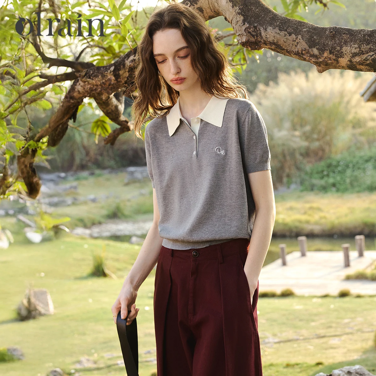 OLrain Women's Knit Pullover Contrasting Color Polo Neck Gray Short-sleeved Knitwear 2026 Summer Casual Commuter Top O58XZ005529
OLrain Women's Knit Pullover Contrasting Color Polo Neck Gray Short-sleeved Knitwear 2026 Summer Casual Commuter Top O58XZ005529
