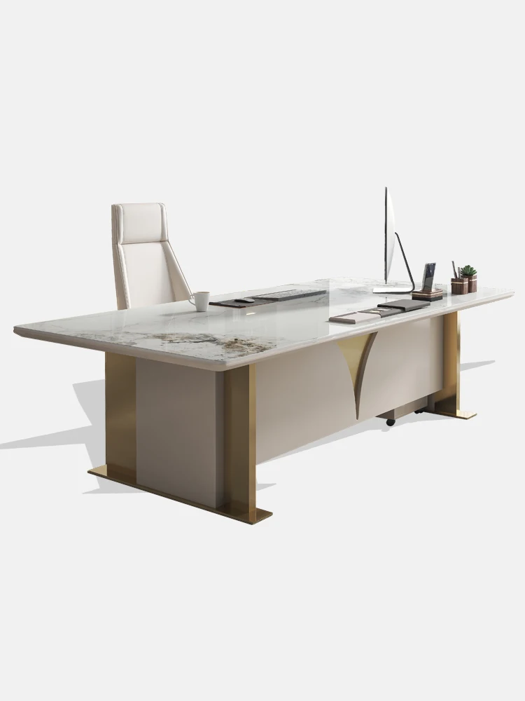 Light luxury, modern and minimalist home study, office desk, computer desk, villa
Light luxury, modern and minimalist home study, office desk, computer desk, villa