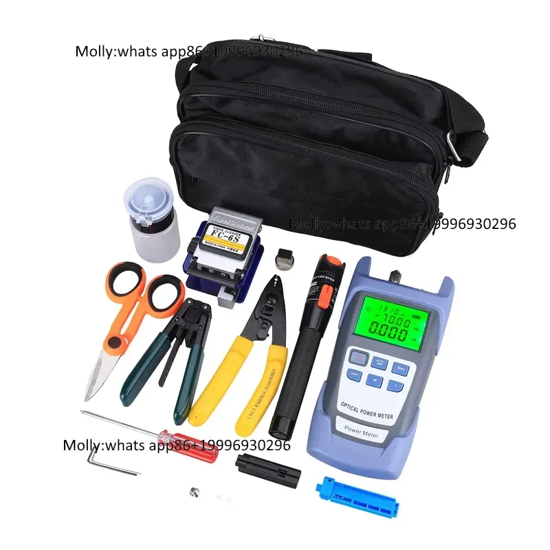 FTTH Fiber Optic Tool Kit FC-6S Fiber Cleaver -70~+10dBm Optical Power Meter Visual Fault Locator 10MW
FTTH Fiber Optic Tool Kit FC-6S Fiber Cleaver -70~+10dBm Optical Power Meter Visual Fault Locator 10MW