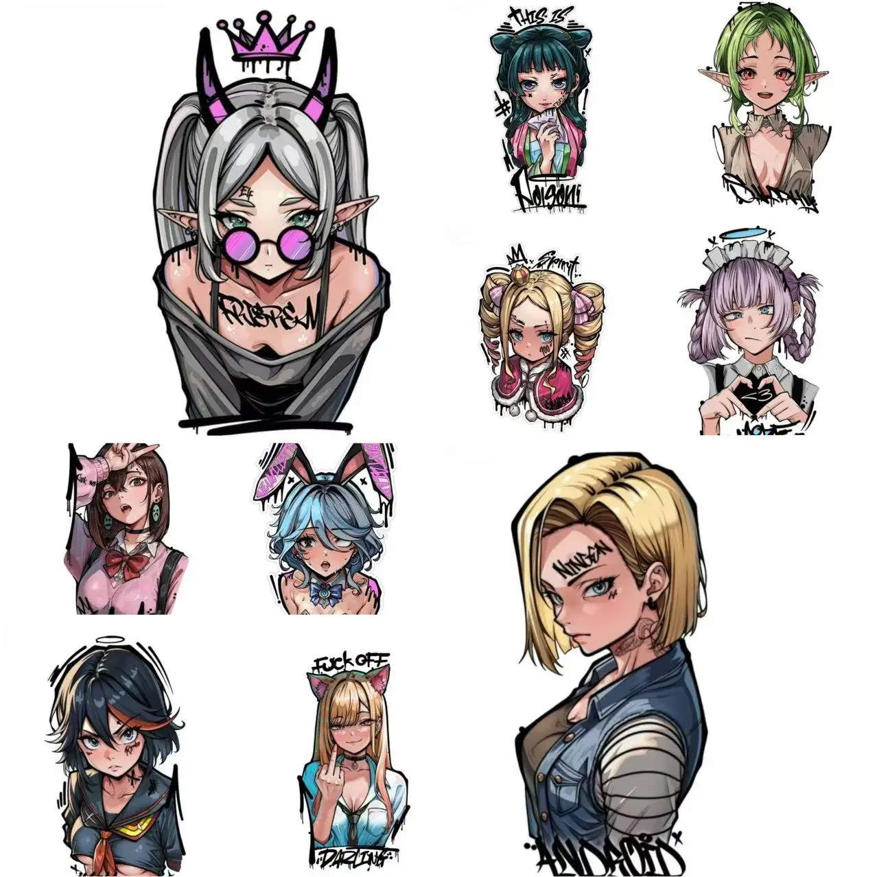 Comics fashionable individualistic girls Car Stickers - Waterproof Vinyl Decals for Auto Motorcycle Helmet -Manga Art Decor
Comics fashionable individualistic girls Car Stickers - Waterproof Vinyl Decals for Auto Motorcycle Helmet -Manga Art Decor