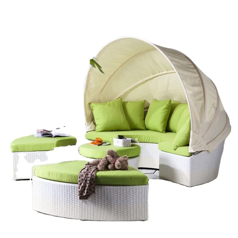 Hot Selling Outdoor Rattan Sofa Round Rattan Sofa Bed Round Garden Sofa With Sunshade
Hot Selling Outdoor Rattan Sofa Round Rattan Sofa Bed Round Garden Sofa With Sunshade