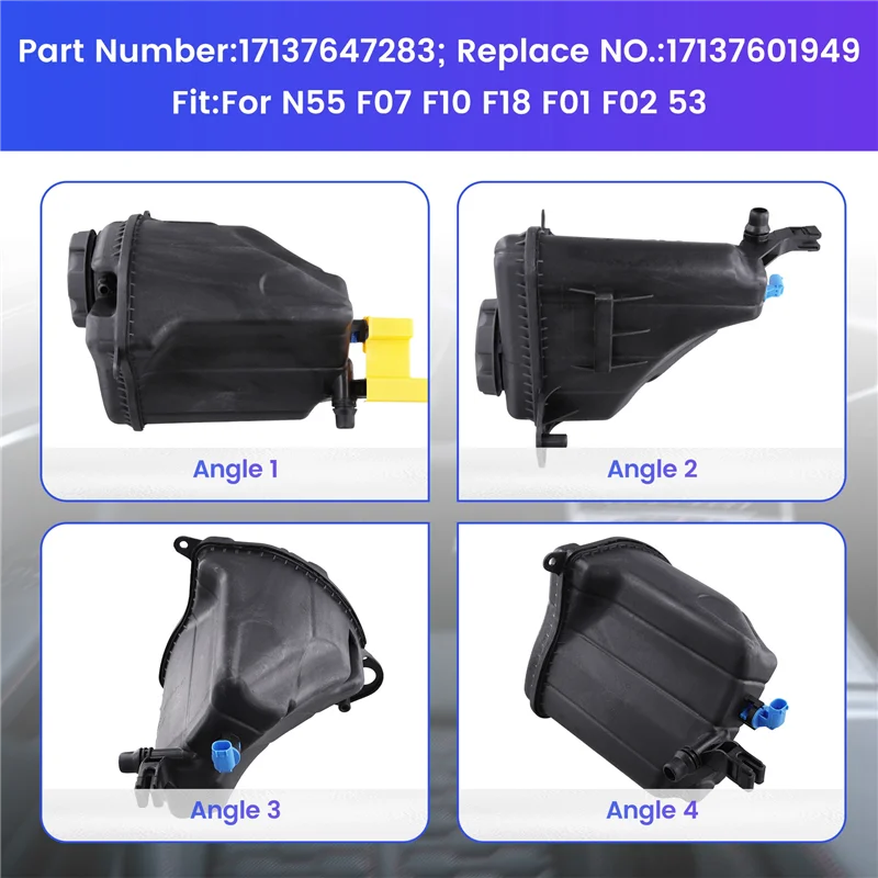 N26R-17137647283 Engine Coolant Overflow Recovery Reservoir Tank With Cap For BMW N55 F07 F10 F18 F01 F02 53 17137806038
N26R-17137647283 Engine Coolant Overflow Recovery Reservoir Tank With Cap For BMW N55 F07 F10 F18 F01 F02 53 17137806038
