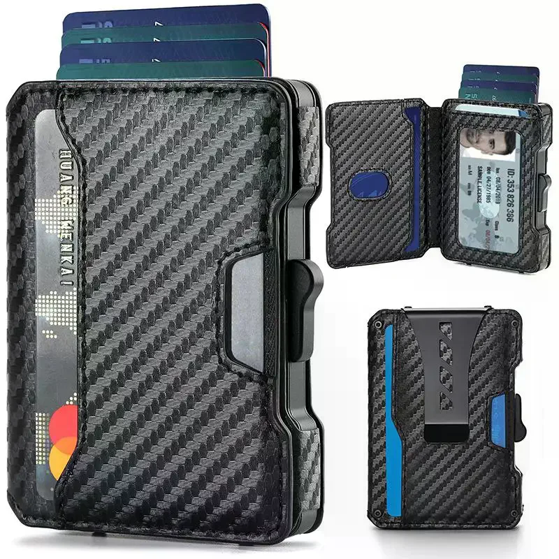 1Pcs RFID Blocking Wallet Aluminum Side Push Card Case With Leather Slots Credit Card Holder For Men's Gifts
1Pcs RFID Blocking Wallet Aluminum Side Push Card Case With Leather Slots Credit Card Holder For Men's Gifts