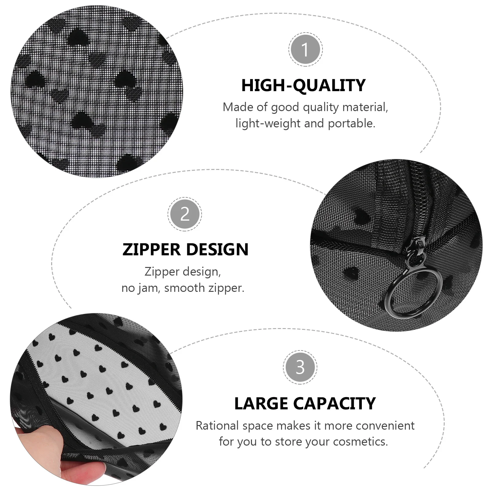 Large Capacity Mesh Bag Lightweight Portable Toiletry Pouch For Travel Camping Makeup Storage Organizer Cosmetics Bag
Large Capacity Mesh Bag Lightweight Portable Toiletry Pouch For Travel Camping Makeup Storage Organizer Cosmetics Bag