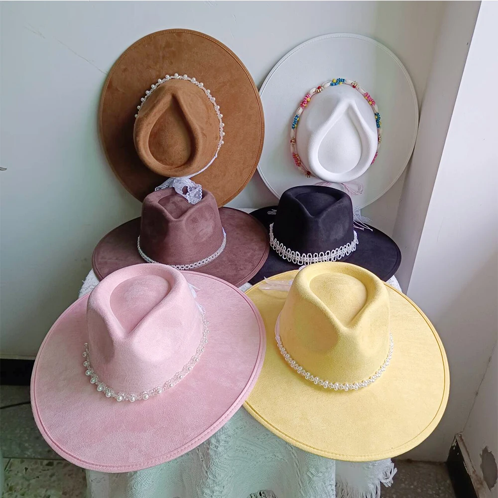 Fedora Suede Wide Brim Hat Unisex Western Wide Brim Rancher Hat Pure Suede Jazz Hat Horse Riding Party Gift Hat Wide Brim Hat
Fedora Suede Wide Brim Hat Unisex Western Wide Brim Rancher Hat Pure Suede Jazz Hat Horse Riding Party Gift Hat Wide Brim Hat