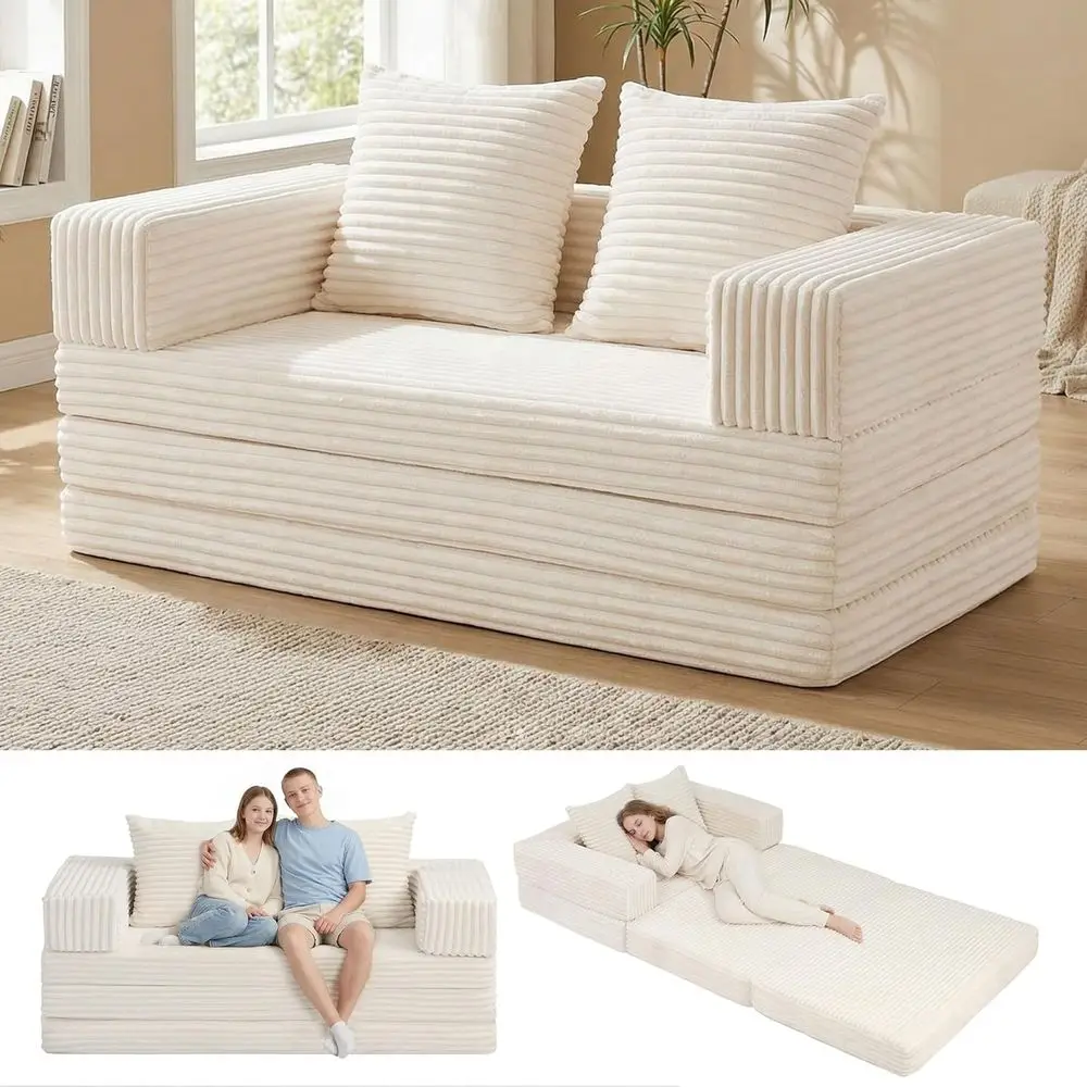 Трансформируемая кровать-софа 4-в-1 BonelLoveseat со съемными подлокотниками и спинкой, вельветовый диван-кровать с подушкой, складной матрас
Трансформируемая кровать-софа 4-в-1 BonelLoveseat со съемными подлокотниками и спинкой, вельветовый диван-кровать с подушкой, складной матрас