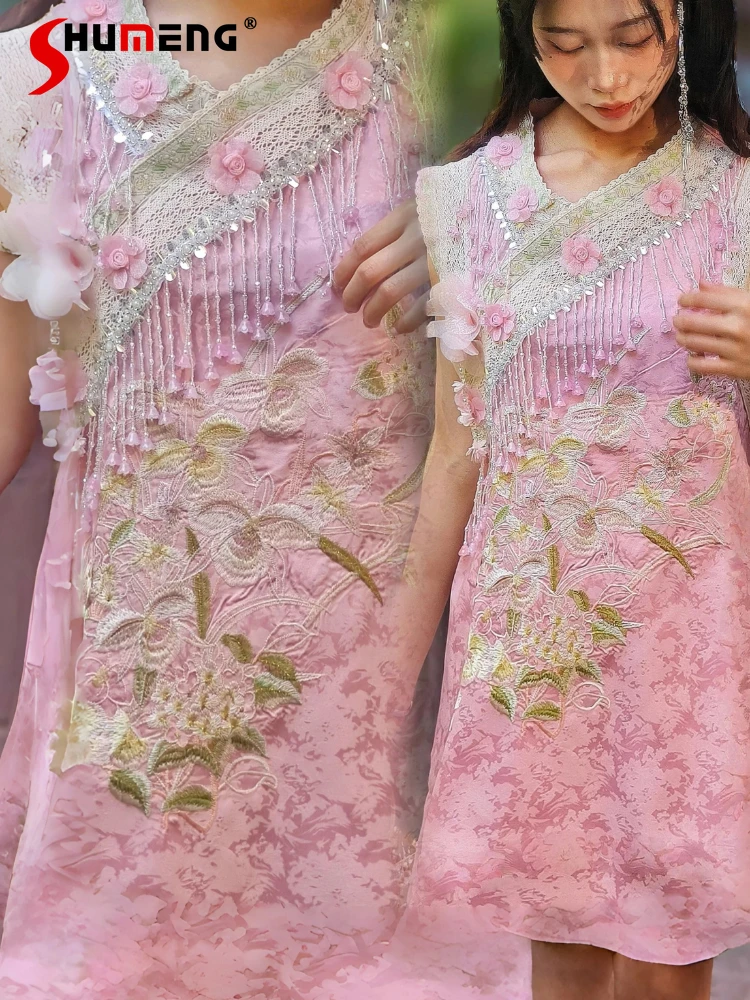 2026 Female Spring New High-end Beaded Fashion Flower Fairy Dresses Embroidered Elegant Dresses Ladies Trendy Good-looking Dress
2026 Female Spring New High-end Beaded Fashion Flower Fairy Dresses Embroidered Elegant Dresses Ladies Trendy Good-looking Dress