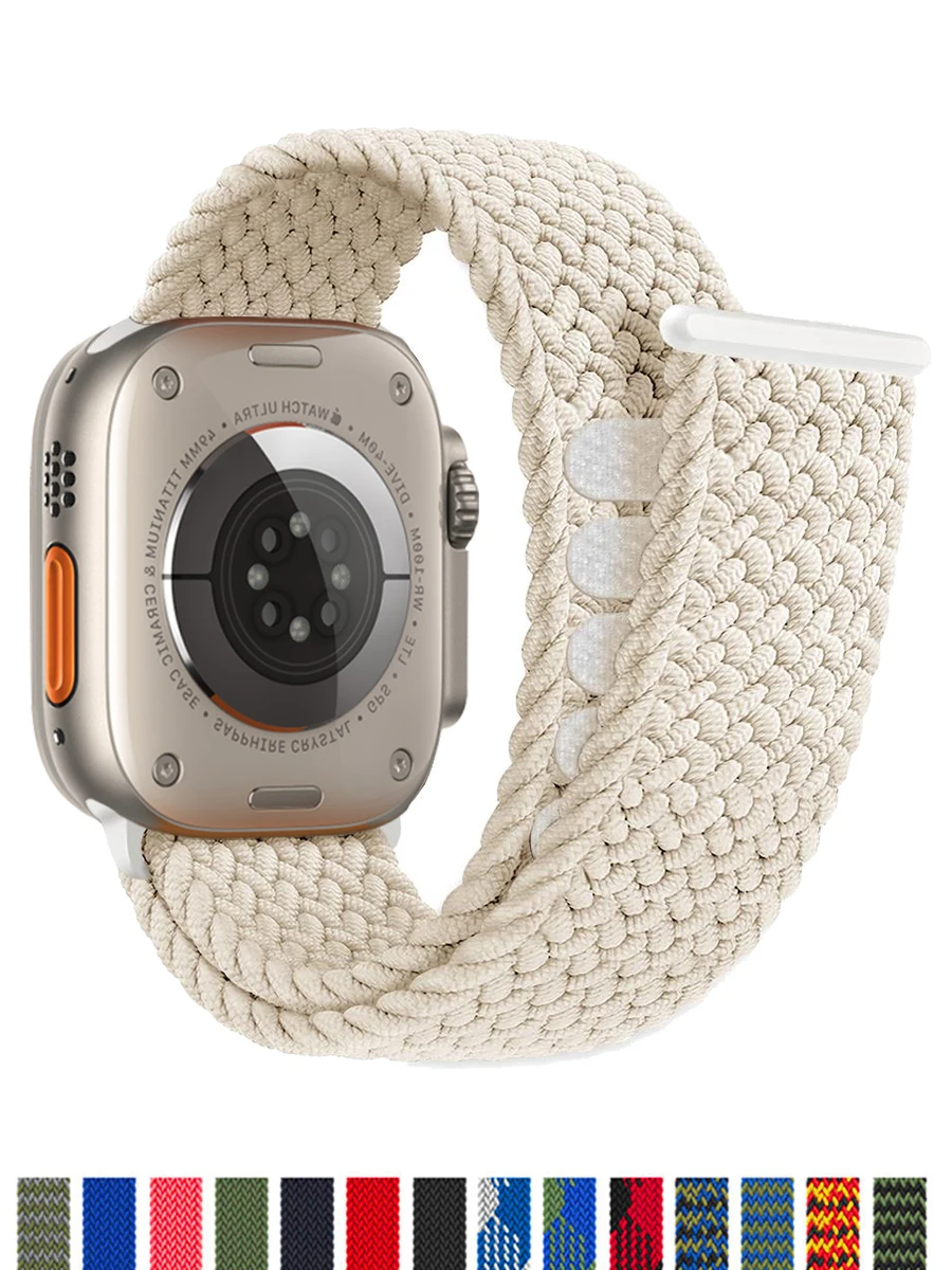 Braided Solo Loop For Apple watch Band 44mm 49mm 40mm 45mm 41mm 38mm 42mm correa bracelet iwatch series ultra 7 3 5 se 6 8 Strap
Braided Solo Loop For Apple watch Band 44mm 49mm 40mm 45mm 41mm 38mm 42mm correa bracelet iwatch series ultra 7 3 5 se 6 8 Strap