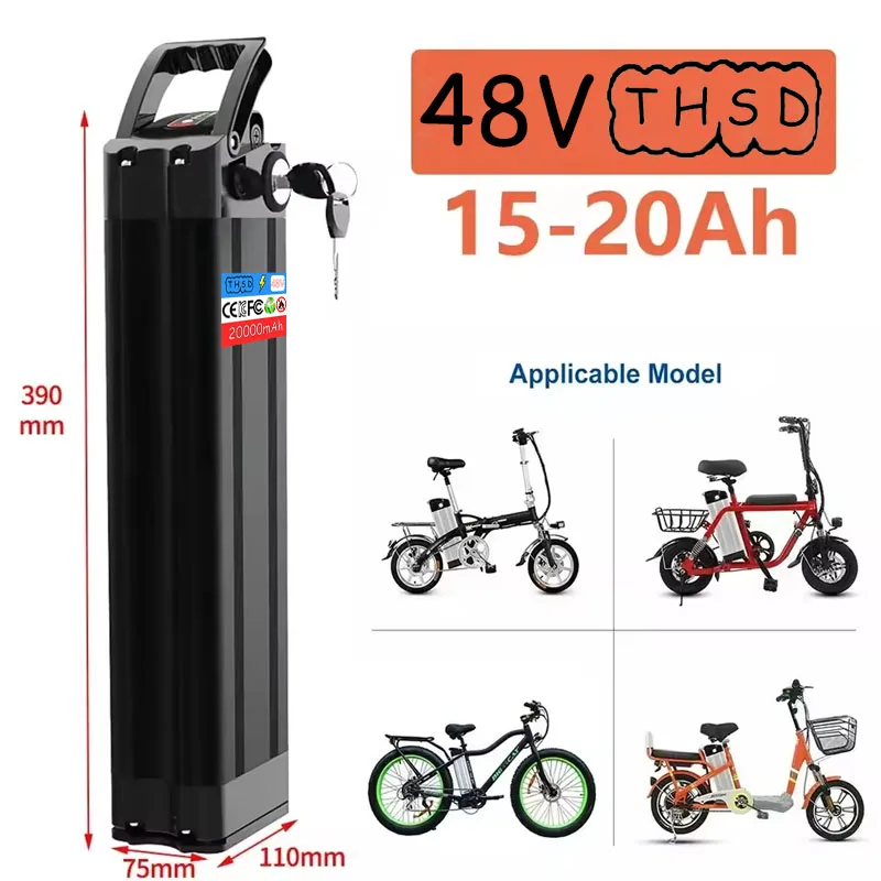 Batterie Rechargeable Au Lithium 48V 20ah 18650, Bms Intégré Pour Silverfish 250W-1000W, Kit Moteur Bafang Avec Chargeur 2A
Batterie Rechargeable Au Lithium 48V 20ah 18650, Bms Intégré Pour Silverfish 250W-1000W, Kit Moteur Bafang Avec Chargeur 2A