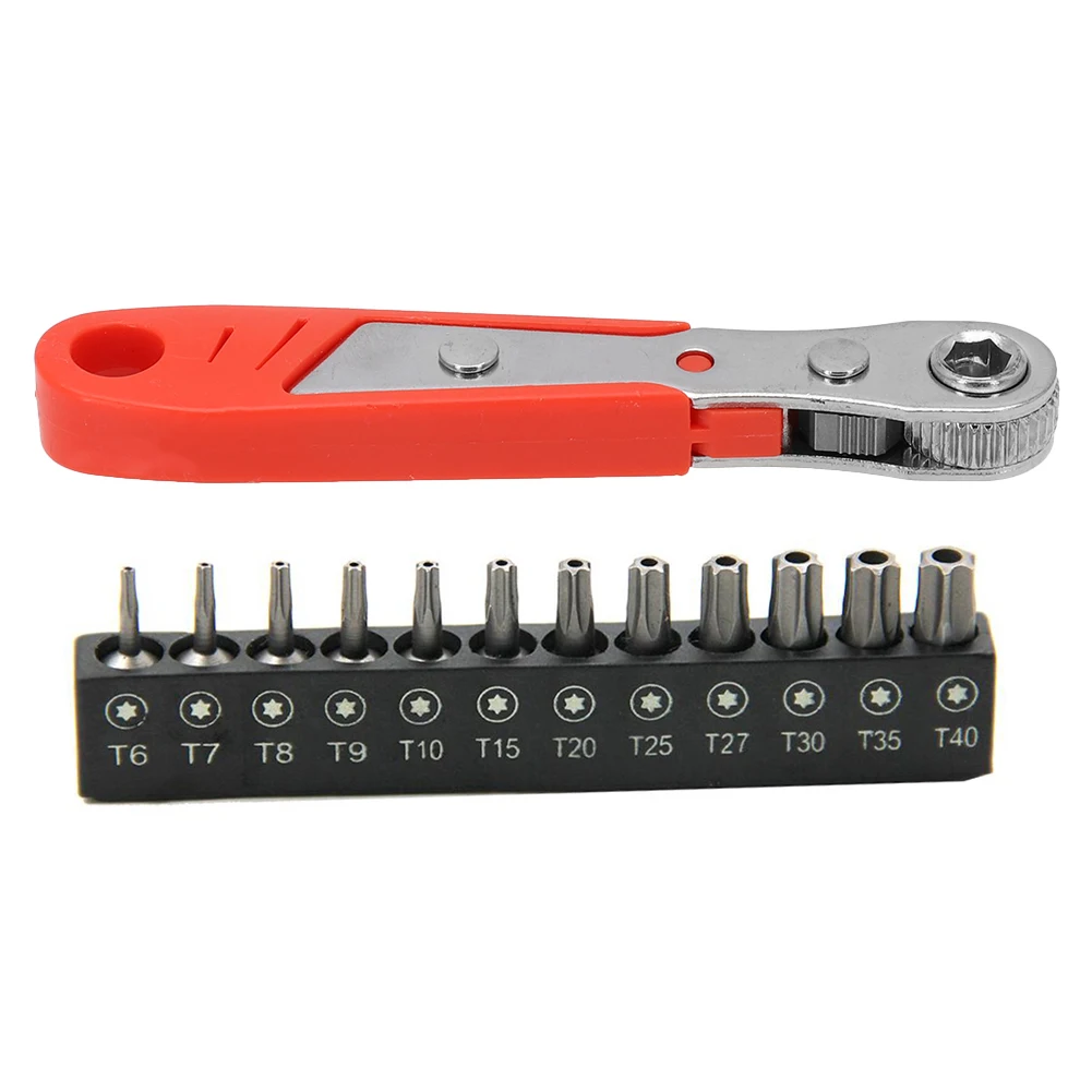 Reversible Ratchet System Magnetic Screwdriver Kit Multi-purpose Screwdriver Set T6-T40 Torx Screwdrivers Efficient Ratcheting
Reversible Ratchet System Magnetic Screwdriver Kit Multi-purpose Screwdriver Set T6-T40 Torx Screwdrivers Efficient Ratcheting