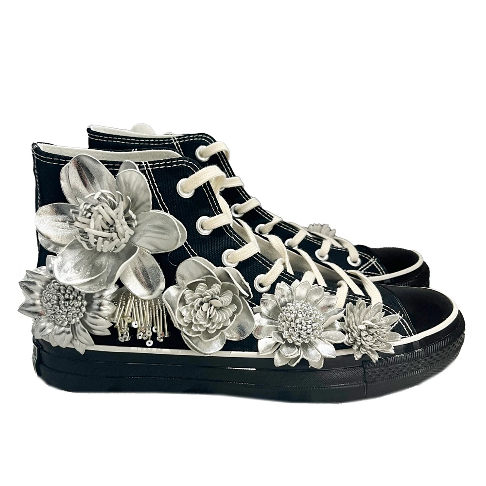 Woman Canvas Shoes Flat Platform Loafers Vulcanize Shoes Women Casual Classic Designer Brands Handmade Flower Sneakers
Woman Canvas Shoes Flat Platform Loafers Vulcanize Shoes Women Casual Classic Designer Brands Handmade Flower Sneakers