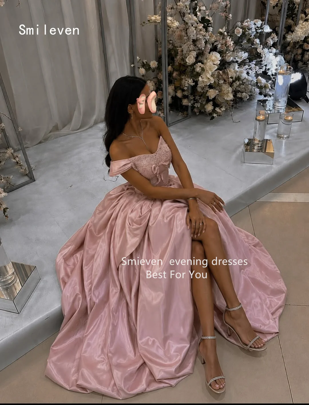 Smileven Luxury A Line Evening Dress Appliques Off The Shoulder Formal Prom Dresses Pink Birthday Party Gowns Customized 2026
Smileven Luxury A Line Evening Dress Appliques Off The Shoulder Formal Prom Dresses Pink Birthday Party Gowns Customized 2026