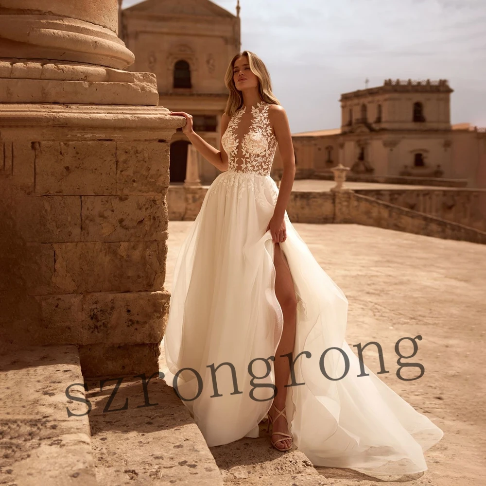 Halter Boho Tulle Illusion Wedding Dress A-line Backless Lace Bridesmaid Gown with Train Customized свадебное платье
Halter Boho Tulle Illusion Wedding Dress A-line Backless Lace Bridesmaid Gown with Train Customized свадебное платье