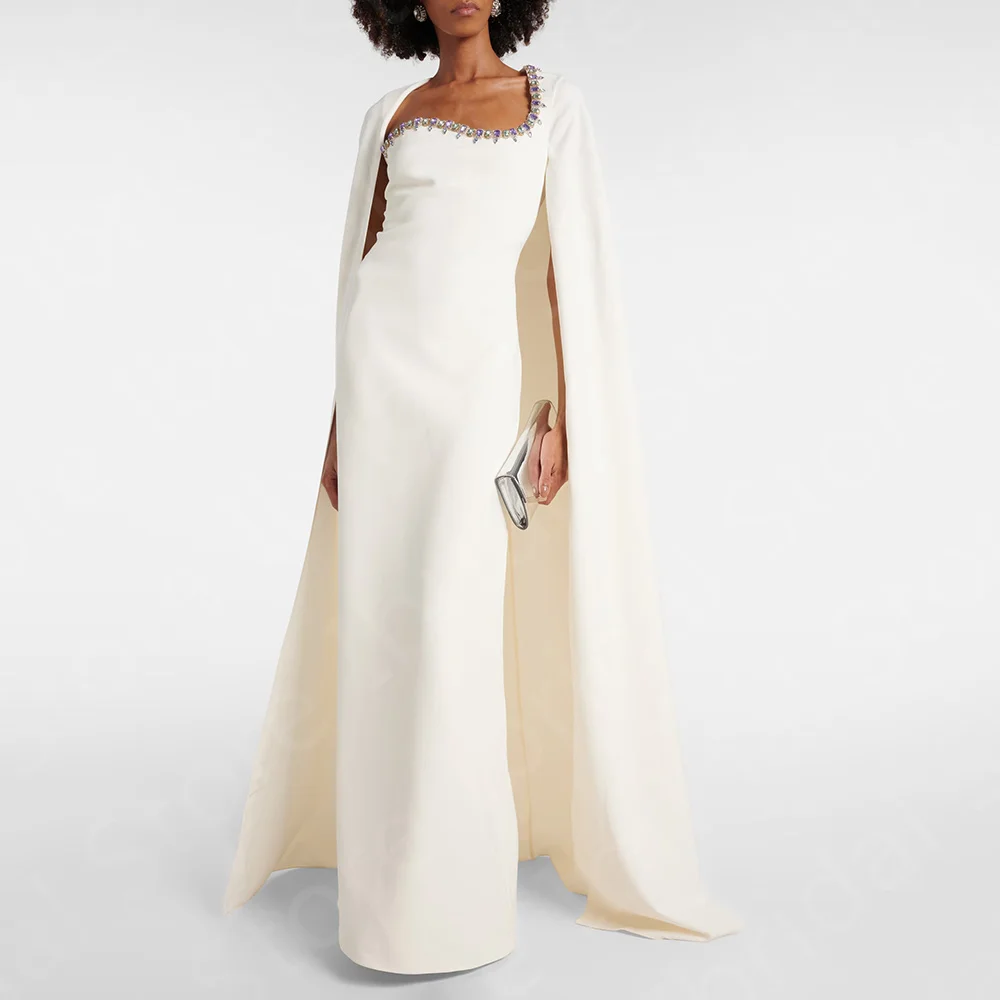 Customized Ivory Mother Dresses Arabic with Cape Mother of the Bride Gowns 2026 Scoop Neck Wedding Party Dresses Crystal Beaded
Customized Ivory Mother Dresses Arabic with Cape Mother of the Bride Gowns 2026 Scoop Neck Wedding Party Dresses Crystal Beaded