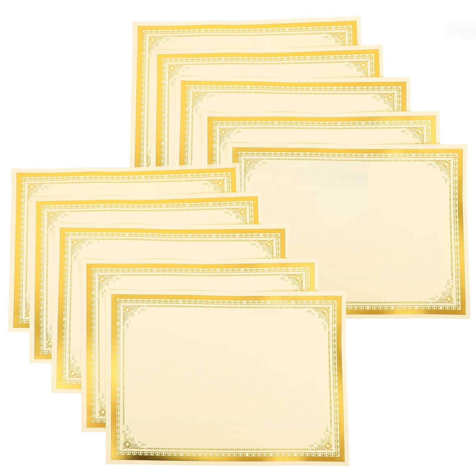 10Pcs Blank Certificate Paper Certificate Inner Core Smooth Writing Printable Sheets for DIY Graduation Awards Employee
10Pcs Blank Certificate Paper Certificate Inner Core Smooth Writing Printable Sheets for DIY Graduation Awards Employee