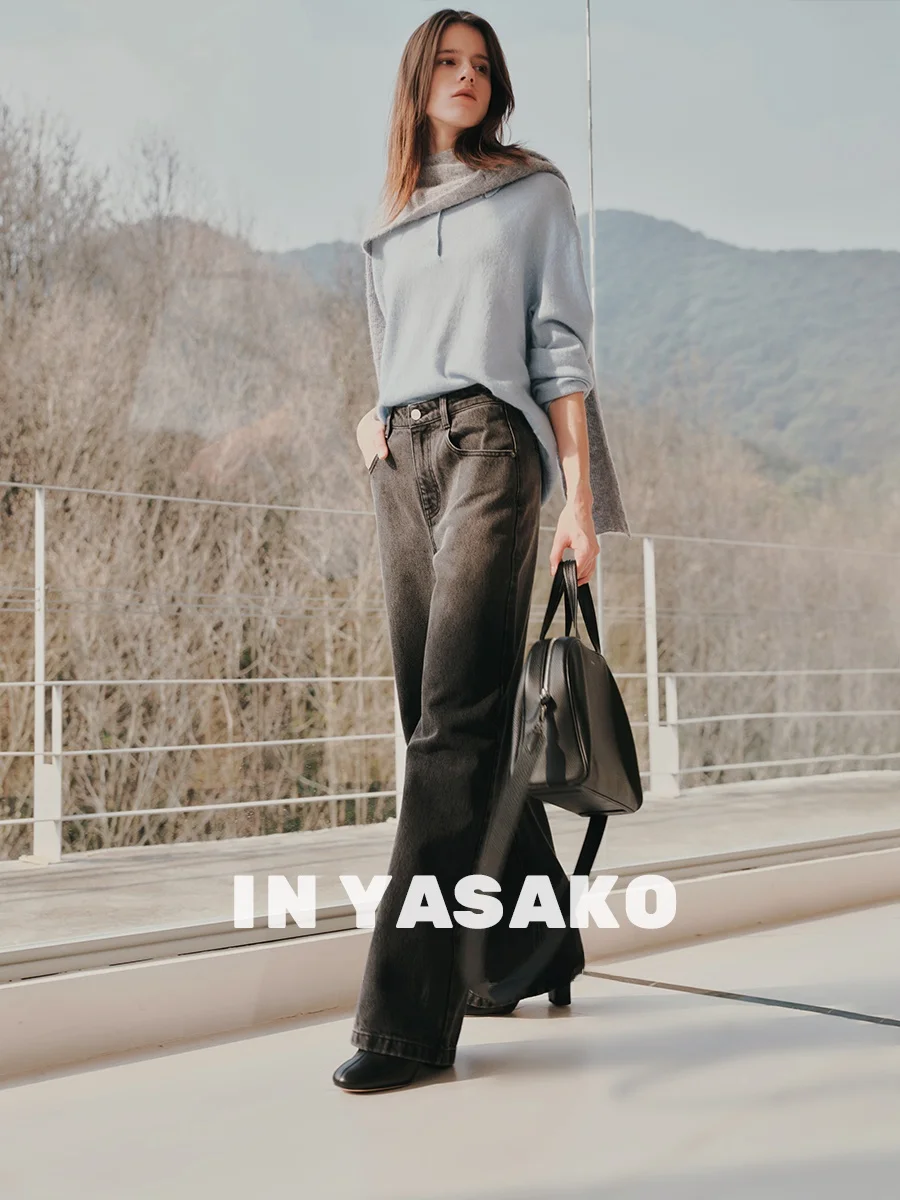 Yasako American Retro Casual Slim Straight Wide Leg Jeans High Waist Washed Black Long Pants for Young Women in Winter
Yasako American Retro Casual Slim Straight Wide Leg Jeans High Waist Washed Black Long Pants for Young Women in Winter