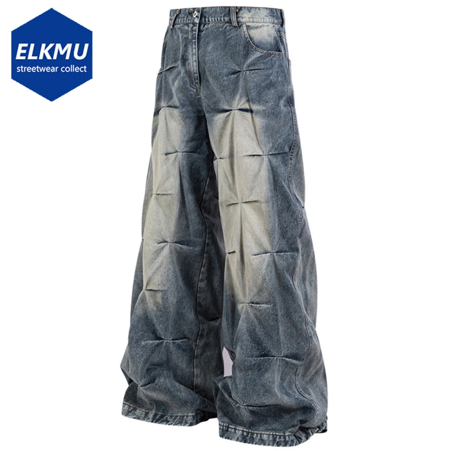 Hi Street Men Jeans Pleated Designer Vintage Baggy Jeans Streetwear Harajuku Hip Hop Jeans Denim Pants
Hi Street Men Jeans Pleated Designer Vintage Baggy Jeans Streetwear Harajuku Hip Hop Jeans Denim Pants