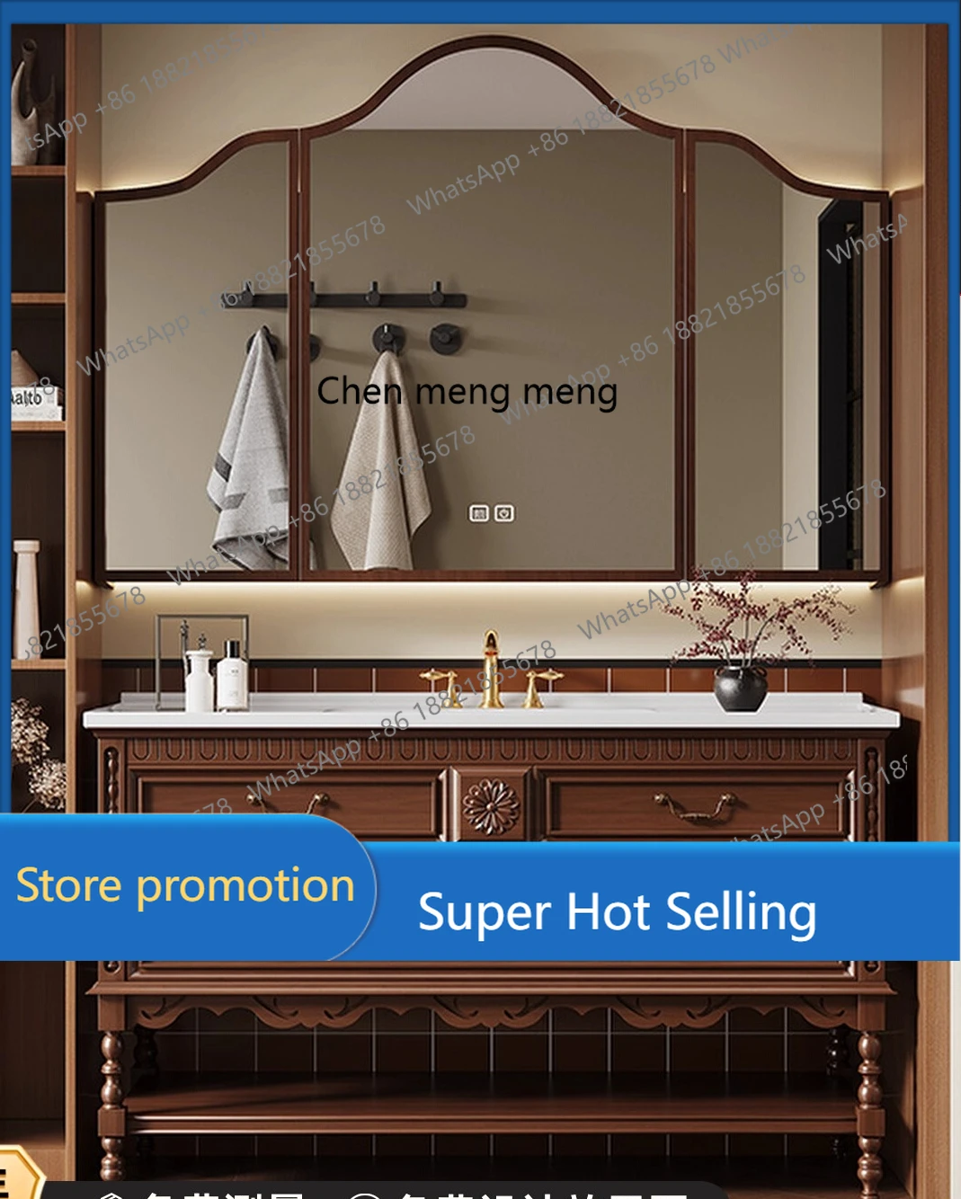 A17 French retro oak bathroom cabinet combination ceramic integrated basin toilet washbasin hand washbasin floor type
A17 French retro oak bathroom cabinet combination ceramic integrated basin toilet washbasin hand washbasin floor type