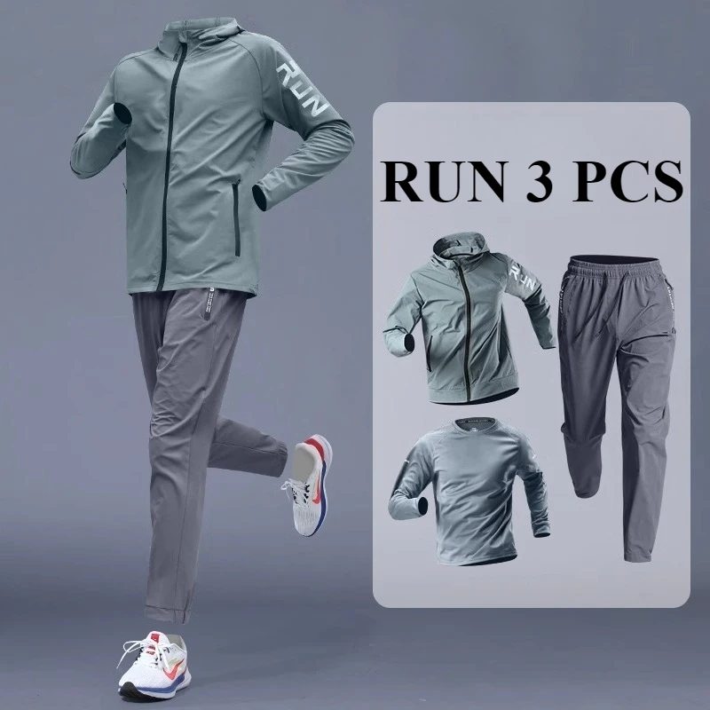 Sports Quick Dry Running Set For Autumn Run Fitness Training Outdoor Casual Outdoor Running Sports Fitness Hooded Male Set
Sports Quick Dry Running Set For Autumn Run Fitness Training Outdoor Casual Outdoor Running Sports Fitness Hooded Male Set