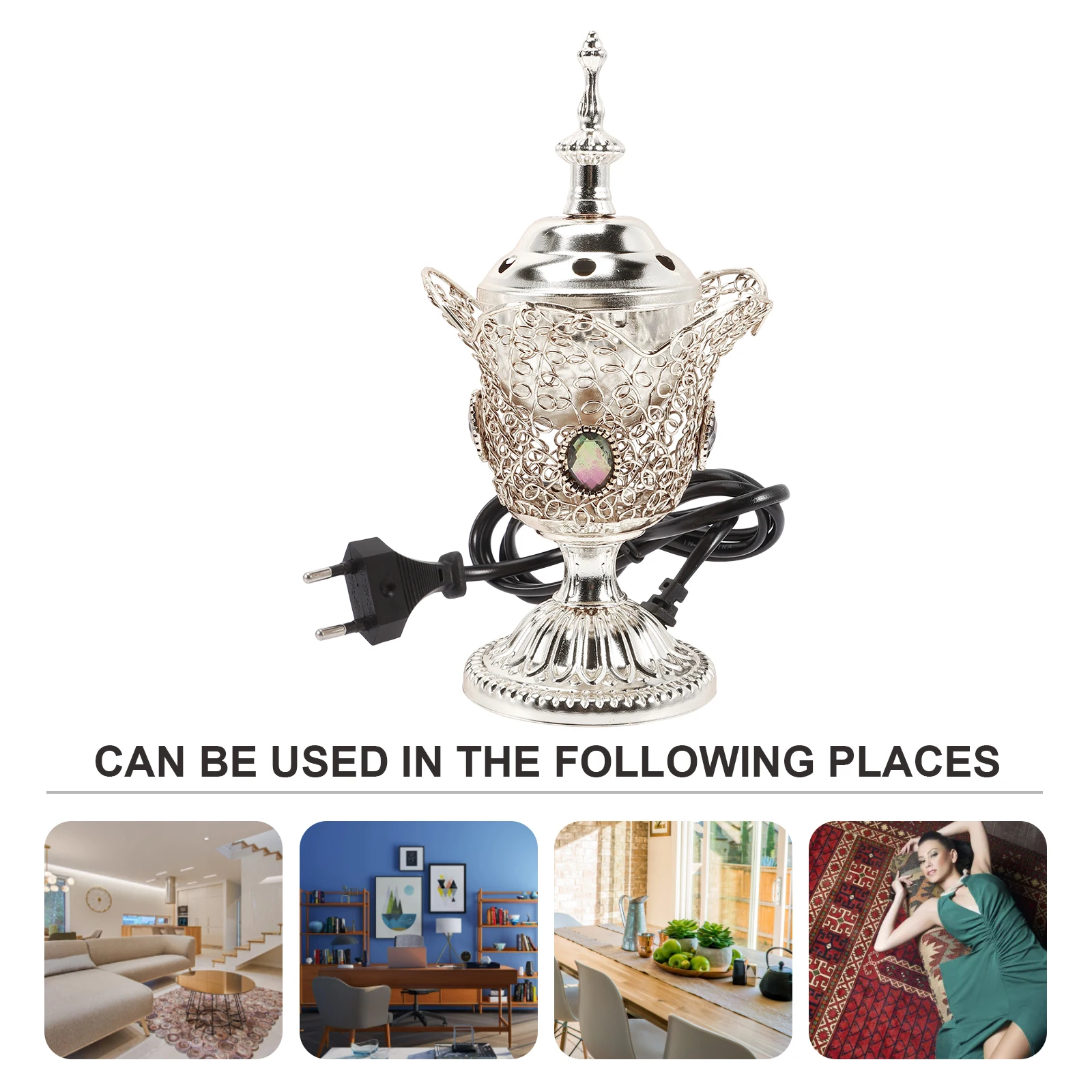 Electric Incense Burner Metal Censer Home Decor Aromatherapy Stove Table Decorations Living Room Middle Eastern Style
Electric Incense Burner Metal Censer Home Decor Aromatherapy Stove Table Decorations Living Room Middle Eastern Style