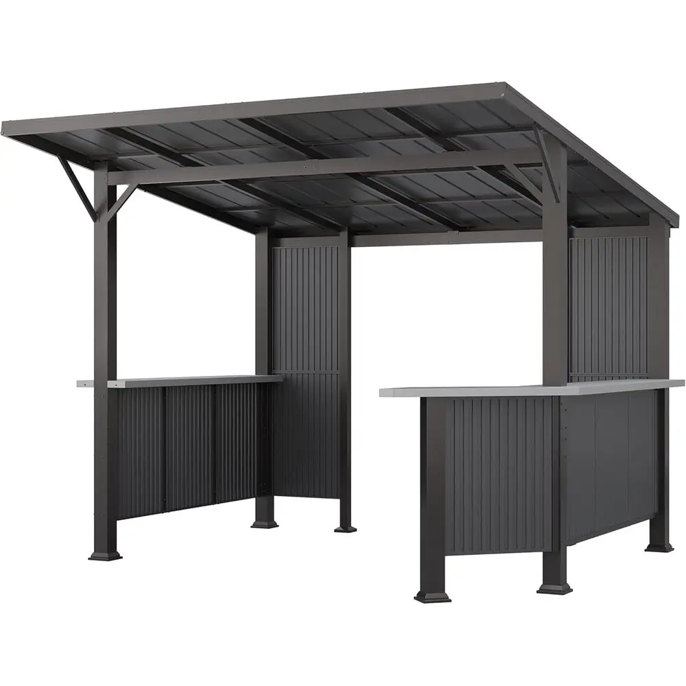 10' x 10'Hardtop BBQ Outdoor Gazebo,Waterproo Sloping Roo and Sturdy Steel e, Extended Bar Tops, Smoke-Venting Iron or Patio, Ya
10' x 10'Hardtop BBQ Outdoor Gazebo,Waterproo Sloping Roo and Sturdy Steel e, Extended Bar Tops, Smoke-Venting Iron or Patio, Ya