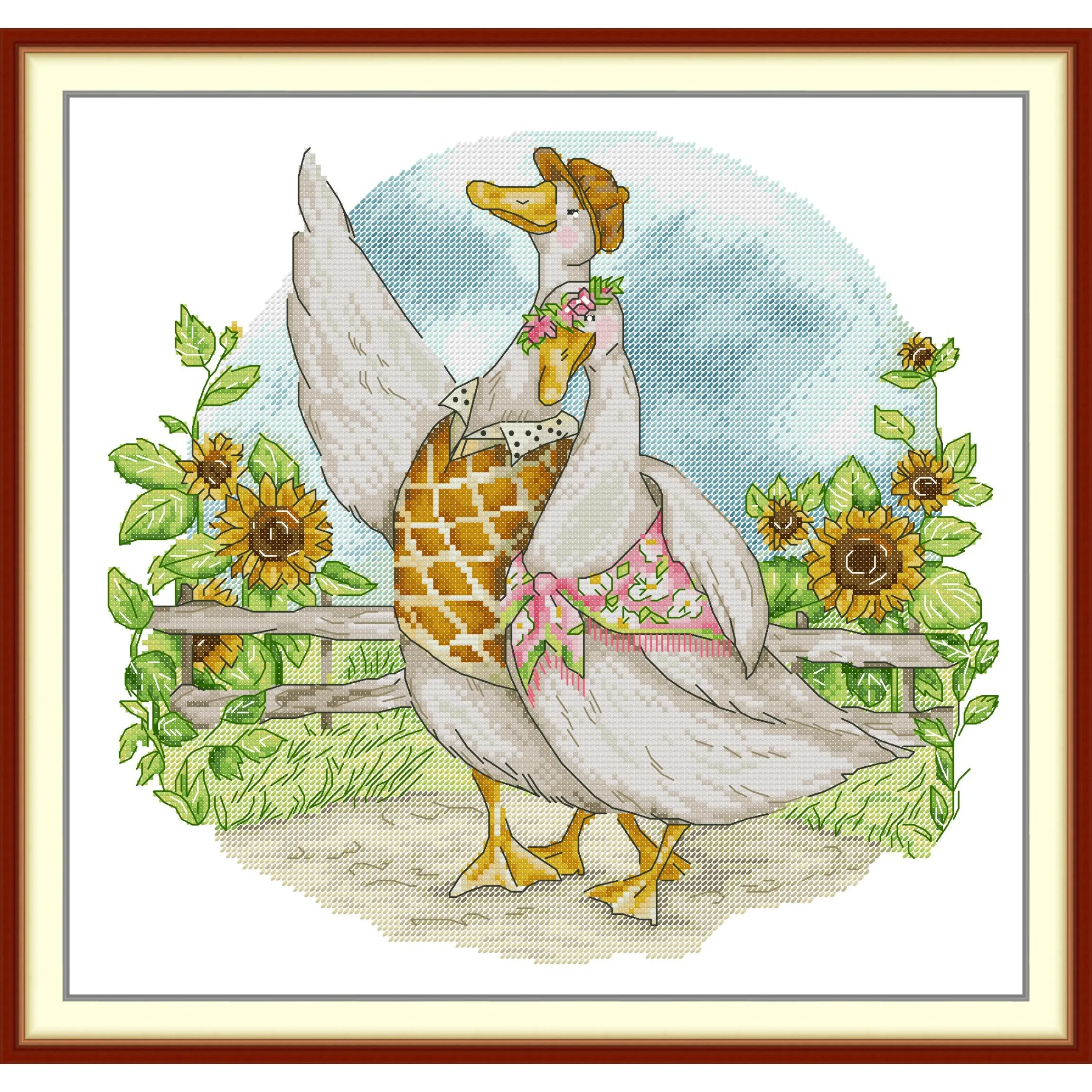 Joy Sunday Pre-printed Cross Stitch Kit Easy Pattern Aida Stamped Fabric Embroidery Set-Honeymoon Duck Couple
Joy Sunday Pre-printed Cross Stitch Kit Easy Pattern Aida Stamped Fabric Embroidery Set-Honeymoon Duck Couple