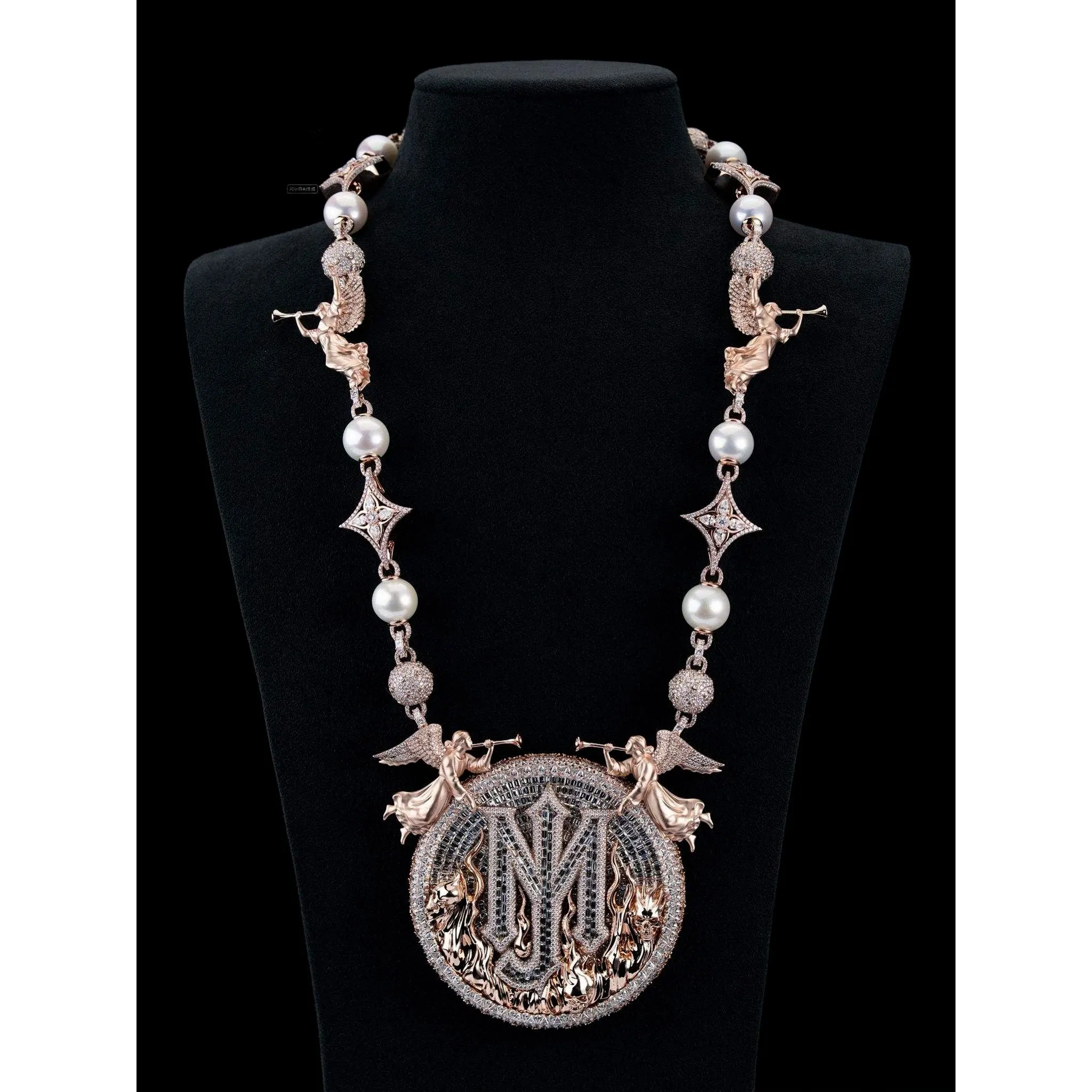 LYEE CYEE Shining Hip Hop Style Round MJ Letter Combination Angel Guardian Pendant Necklace Street Party Style Can be Paired with Cuban Chain Necklace Anniversary Gift Valentine's Day Gift Birthday/Festival Jewelry Unique Jewelry
LYEE CYEE Shining Hip Hop Style Round MJ Letter Combination Angel Guardian Pendant Necklace Street Party Style Can be Paired with Cuban Chain Necklace Anniversary Gift Valentine's Day Gift Birthday/Festival Jewelry Unique Jewelry
