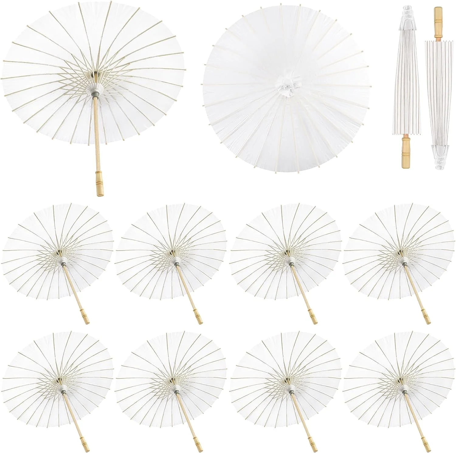 White Paper Parasol Umbrella, Wedding Photo Cosplay Prop, DIY, Bridal, Baby Shower Party, 80cm, 6 Pcs, 16 Pcs, 24Pcs
White Paper Parasol Umbrella, Wedding Photo Cosplay Prop, DIY, Bridal, Baby Shower Party, 80cm, 6 Pcs, 16 Pcs, 24Pcs