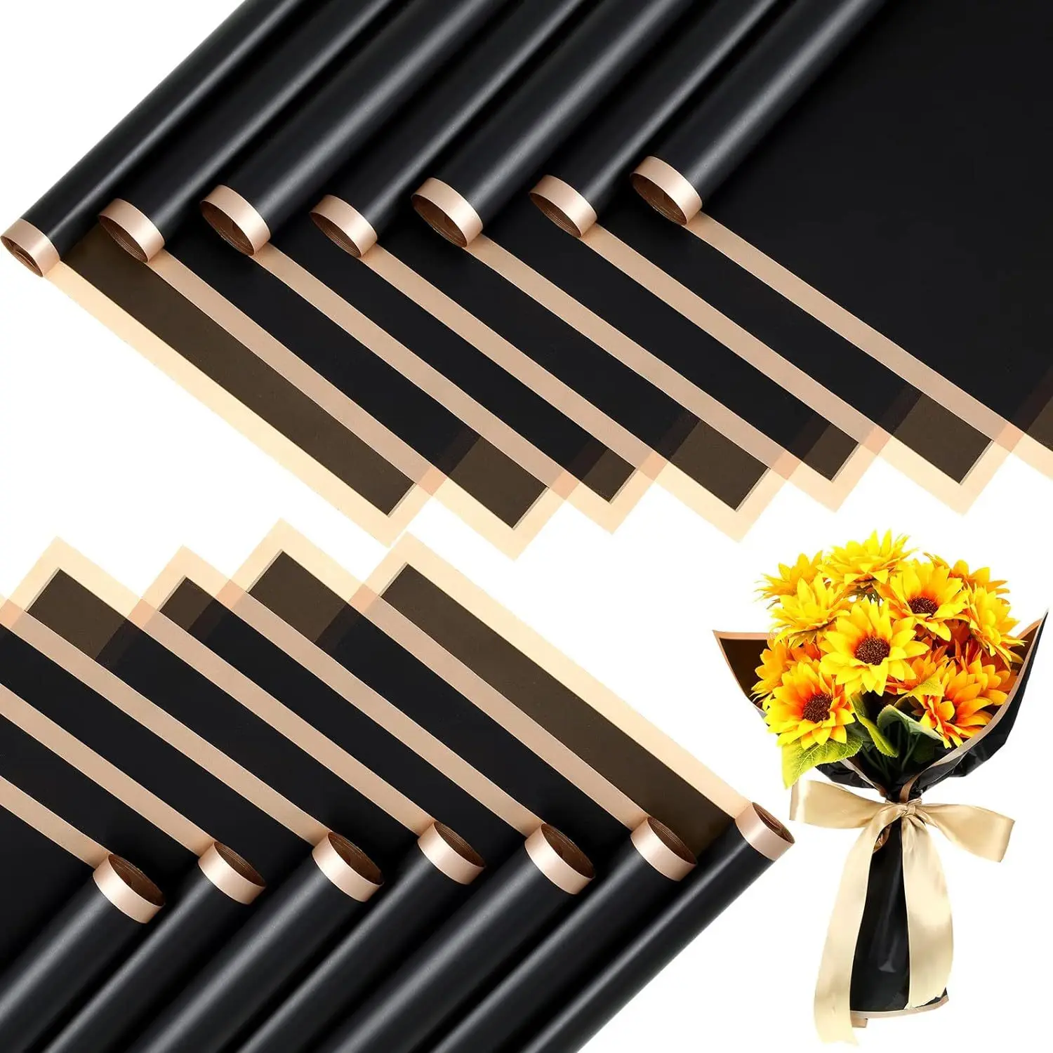 Floral Wrapping Paper Featuring Metallic Edges, 23X23 Inch - Korean Style Bouquet Wrap For Diy Crafts & Gift Pieceaging
Floral Wrapping Paper Featuring Metallic Edges, 23X23 Inch - Korean Style Bouquet Wrap For Diy Crafts & Gift Pieceaging