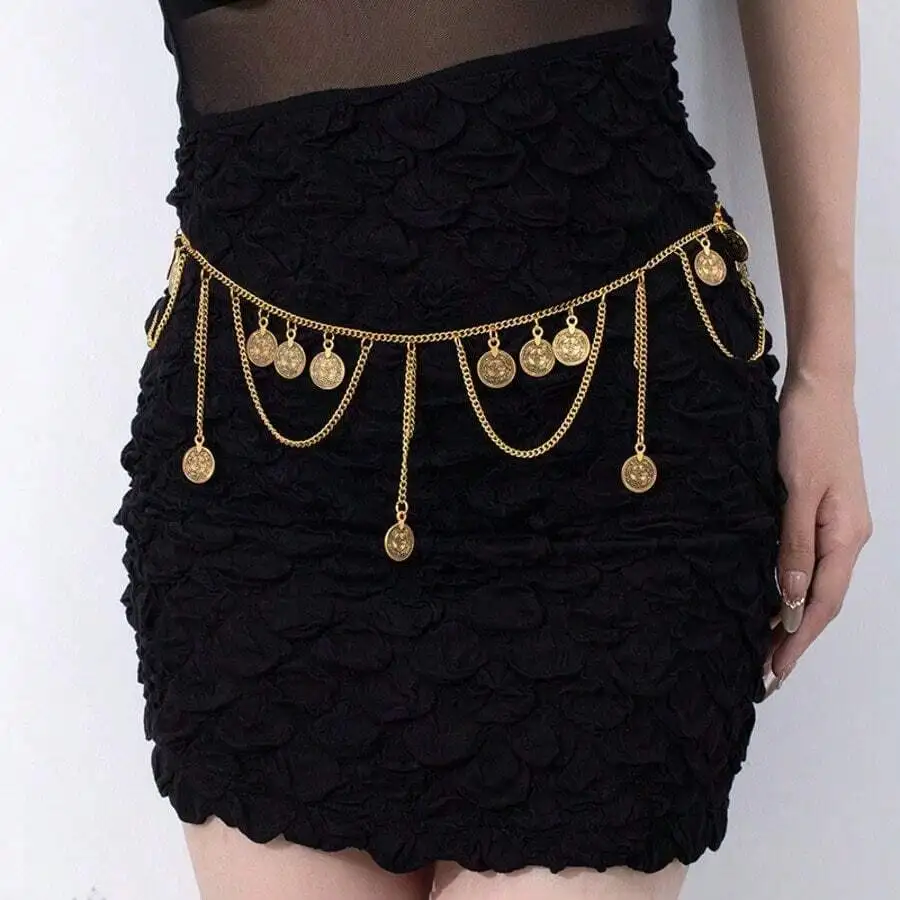Bohemian Vintage Coin Waist Chain For Women Adjustable Belt With Tassels For Daily Vacation Travel
Bohemian Vintage Coin Waist Chain For Women Adjustable Belt With Tassels For Daily Vacation Travel