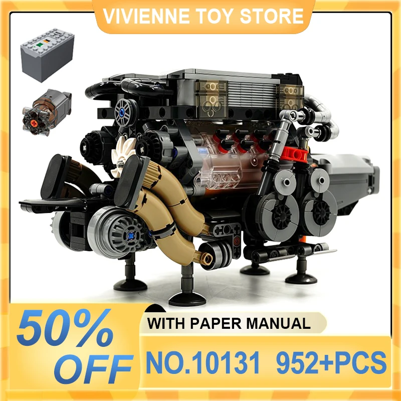 MOULD KING 10131 Technincal W16 Engine For BGT Supercar Building Block Brick Assembly Education Toys Christmas Gift Kids Adults
MOULD KING 10131 Technincal W16 Engine For BGT Supercar Building Block Brick Assembly Education Toys Christmas Gift Kids Adults