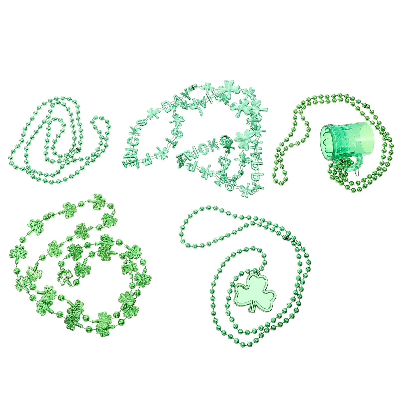 5 Pcs Irish Festival Bead Chain Exquisite Details Necklaces Saint Patrick's Day Decorate Themed Party Plastic Green
5 Pcs Irish Festival Bead Chain Exquisite Details Necklaces Saint Patrick's Day Decorate Themed Party Plastic Green