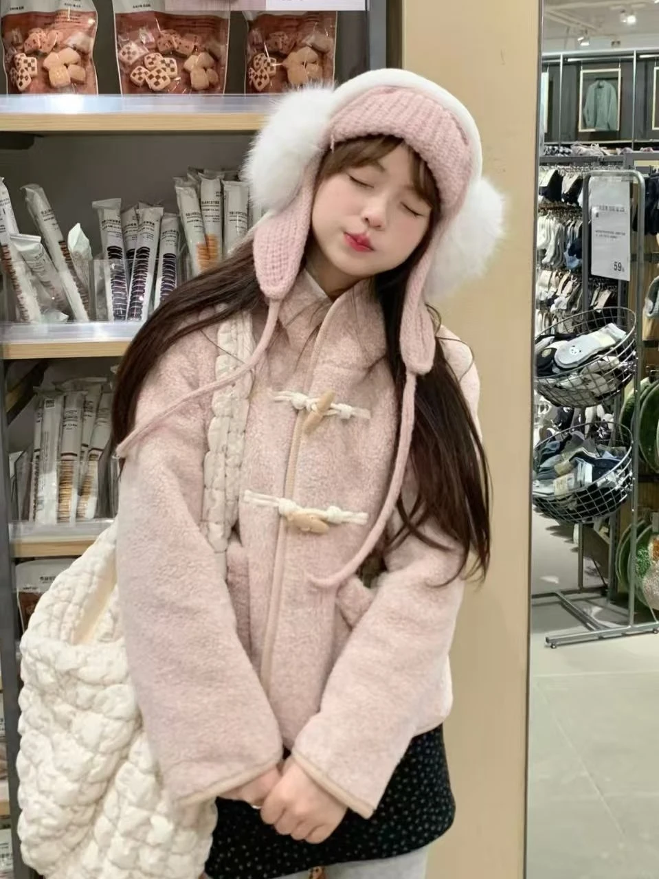Sweet Sle ort Lamb Velvet Coat with Hood for Women Thiened Long Sve Button Closure Pure Color Autumn Winter Jaet
Sweet Sle ort Lamb Velvet Coat with Hood for Women Thiened Long Sve Button Closure Pure Color Autumn Winter Jaet