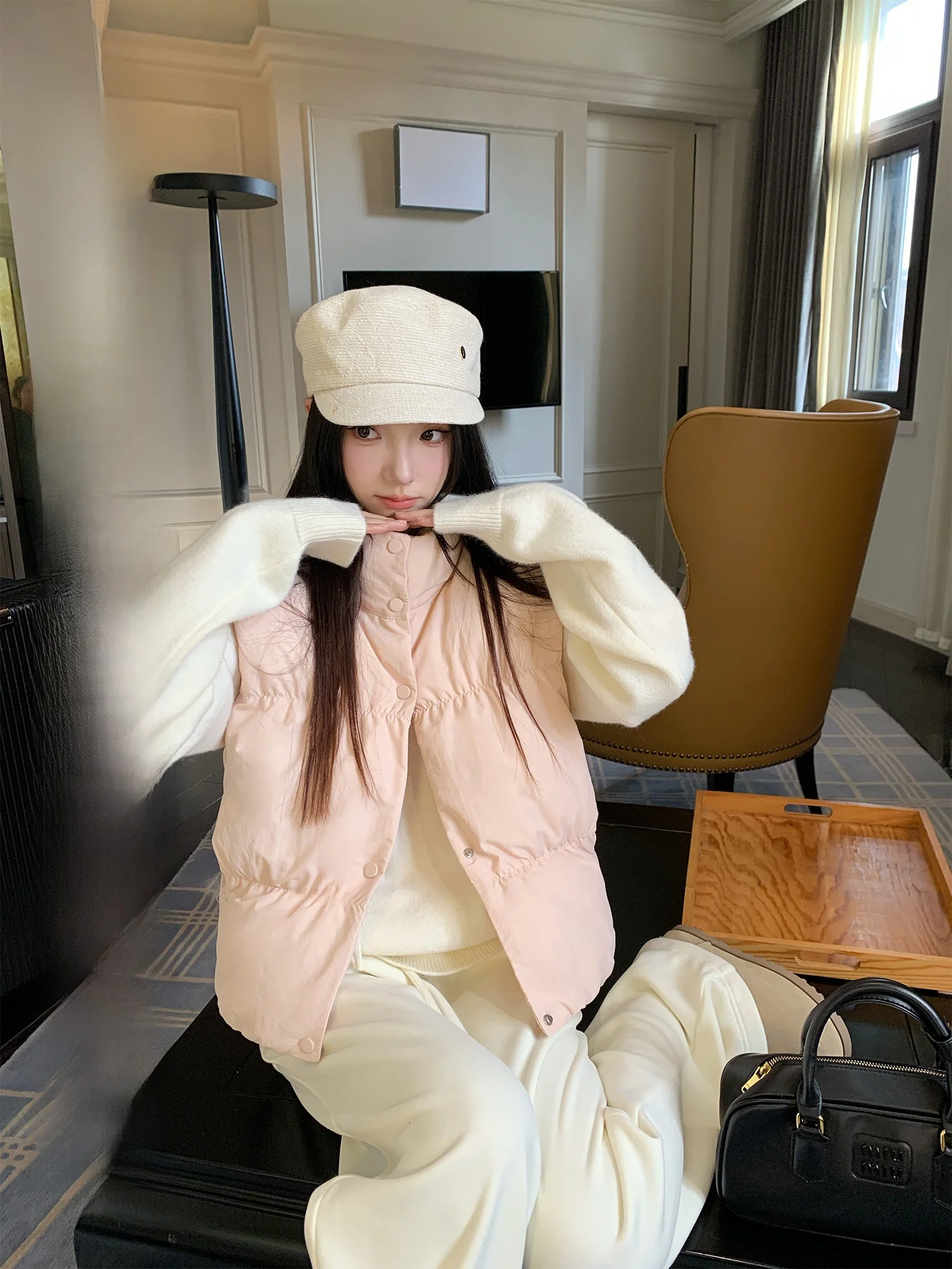 Uonyqi Monakai Pink down Vest Women's Autumn Winter Outerwear Warmth Coat Casual Loose Fit White Du down Thiened Ladies
Uonyqi Monakai Pink down Vest Women's Autumn Winter Outerwear Warmth Coat Casual Loose Fit White Du down Thiened Ladies