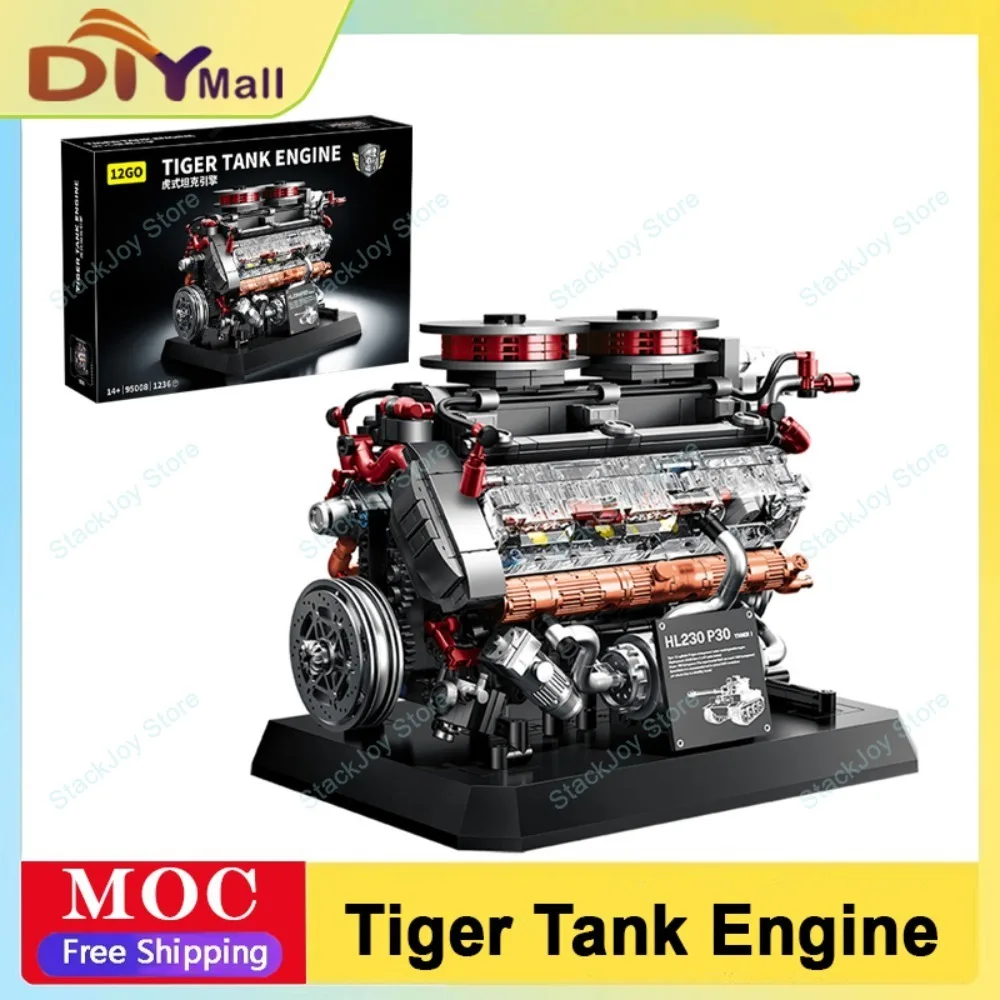 1236 шт., имитация двигателя танка тигра, кирпичи, модель привода, строительные блоки, военная техническая игрушка времен Второй мировой войны для детей, мальчиков, взрослых, рождественские подарки
1236 шт., имитация двигателя танка тигра, кирпичи, модель привода, строительные блоки, военная техническая игрушка времен Второй мировой войны для детей, мальчиков, взрослых, рождественские подарки