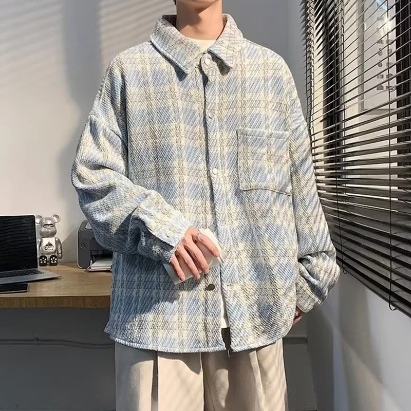 Vintage Y2K Plaid Print Shirt For Men Fall Trendy Loose Long Sleeve Turn-down Collar Shirts Mens Clothes Casual Button Cardigans
Vintage Y2K Plaid Print Shirt For Men Fall Trendy Loose Long Sleeve Turn-down Collar Shirts Mens Clothes Casual Button Cardigans