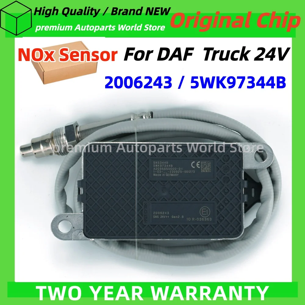 5WK97344B 2006243 1973525 1936256 Original New Nitrogen Oxygen NOx Sensor 24V For DAF Truck Euro 6 Auto spare parts
5WK97344B 2006243 1973525 1936256 Original New Nitrogen Oxygen NOx Sensor 24V For DAF Truck Euro 6 Auto spare parts