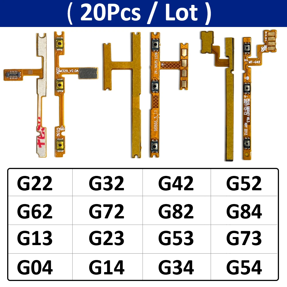 20Pcs, Volume Button Power On Off Button Flex Cable For Moto G22 G32 G52 G62 G72 G82 G13 G23 G53 G73 G04 G14 G34 G54 G84 G42
20Pcs, Volume Button Power On Off Button Flex Cable For Moto G22 G32 G52 G62 G72 G82 G13 G23 G53 G73 G04 G14 G34 G54 G84 G42