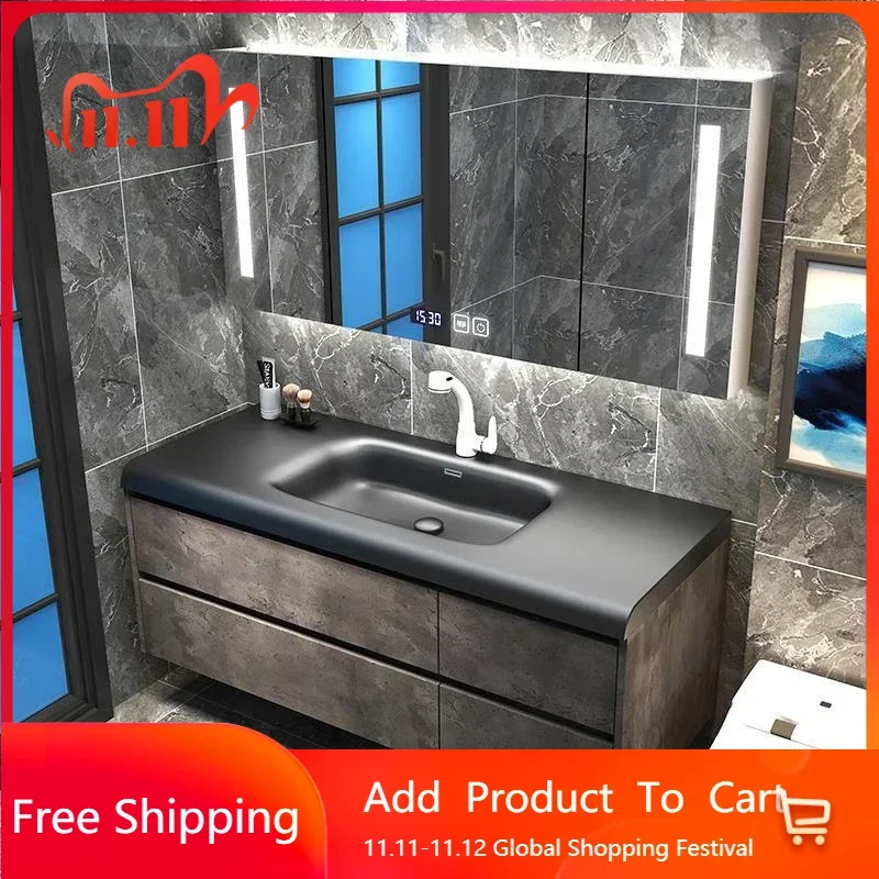 Aesthetic Bathroom Cabinets with Smart Mirror Cabinet Integrated Washbasin Bathroom Vanity Cabinets Organizer Trendy Furniture
Aesthetic Bathroom Cabinets with Smart Mirror Cabinet Integrated Washbasin Bathroom Vanity Cabinets Organizer Trendy Furniture