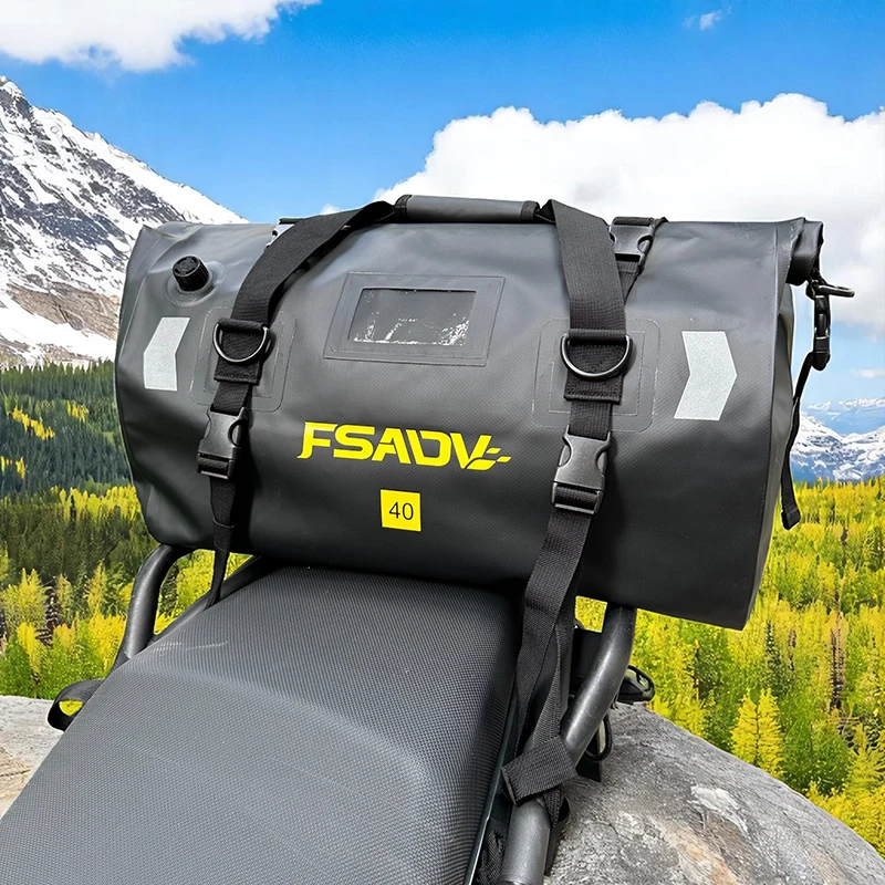 FSADV Motorcycle Bag 40L 66L Waterproof PVC Tail Saddle Bag Durable Dry Luggage Outdoor Bag Motorbike Rear Seat Bag Accessory
FSADV Motorcycle Bag 40L 66L Waterproof PVC Tail Saddle Bag Durable Dry Luggage Outdoor Bag Motorbike Rear Seat Bag Accessory