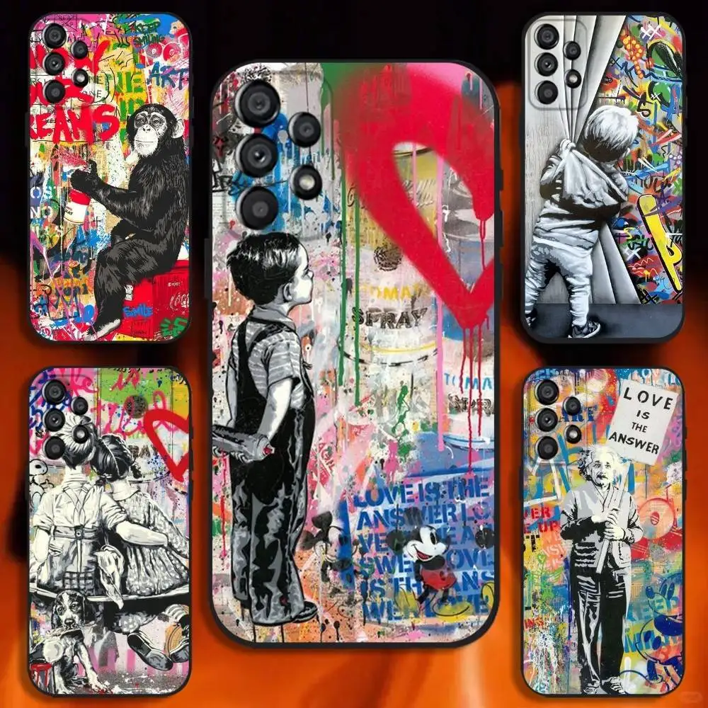 Banksy Graffiti Art Phone Case For Samsung Galaxy A20,A21s,A22,A31,A32,A52,A53,A72,73,A80 Soft Black Cover
Banksy Graffiti Art Phone Case For Samsung Galaxy A20,A21s,A22,A31,A32,A52,A53,A72,73,A80 Soft Black Cover